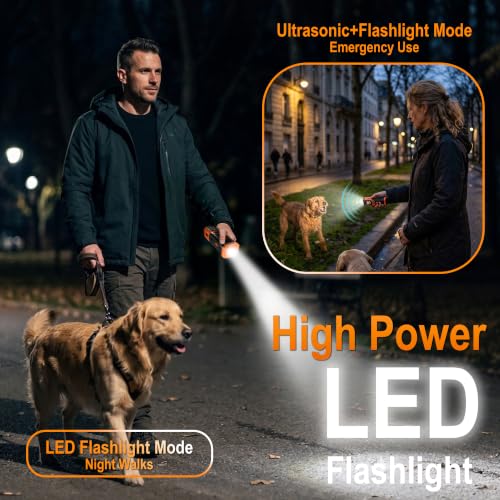 Dog Bark Deterrent Device, 3X Ultrasonic Anti Barking Device for Dogs with 6