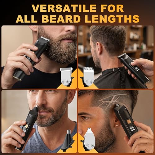 Beard Trimmer for Men, Cordless 18-in-1 Electric Razor & Hair Clipper,Gifts