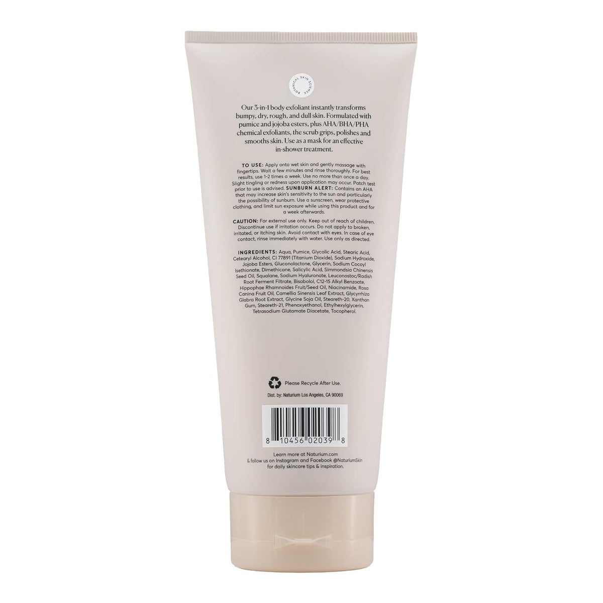 Naturium KP Body Scrub & Mask for Keratosis Pilaris, Bump Eraser Shower Scrub