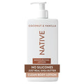Native Body Lotion, Coconut & Vanilla, 48-Hour Hydration for Dry & Sensitive