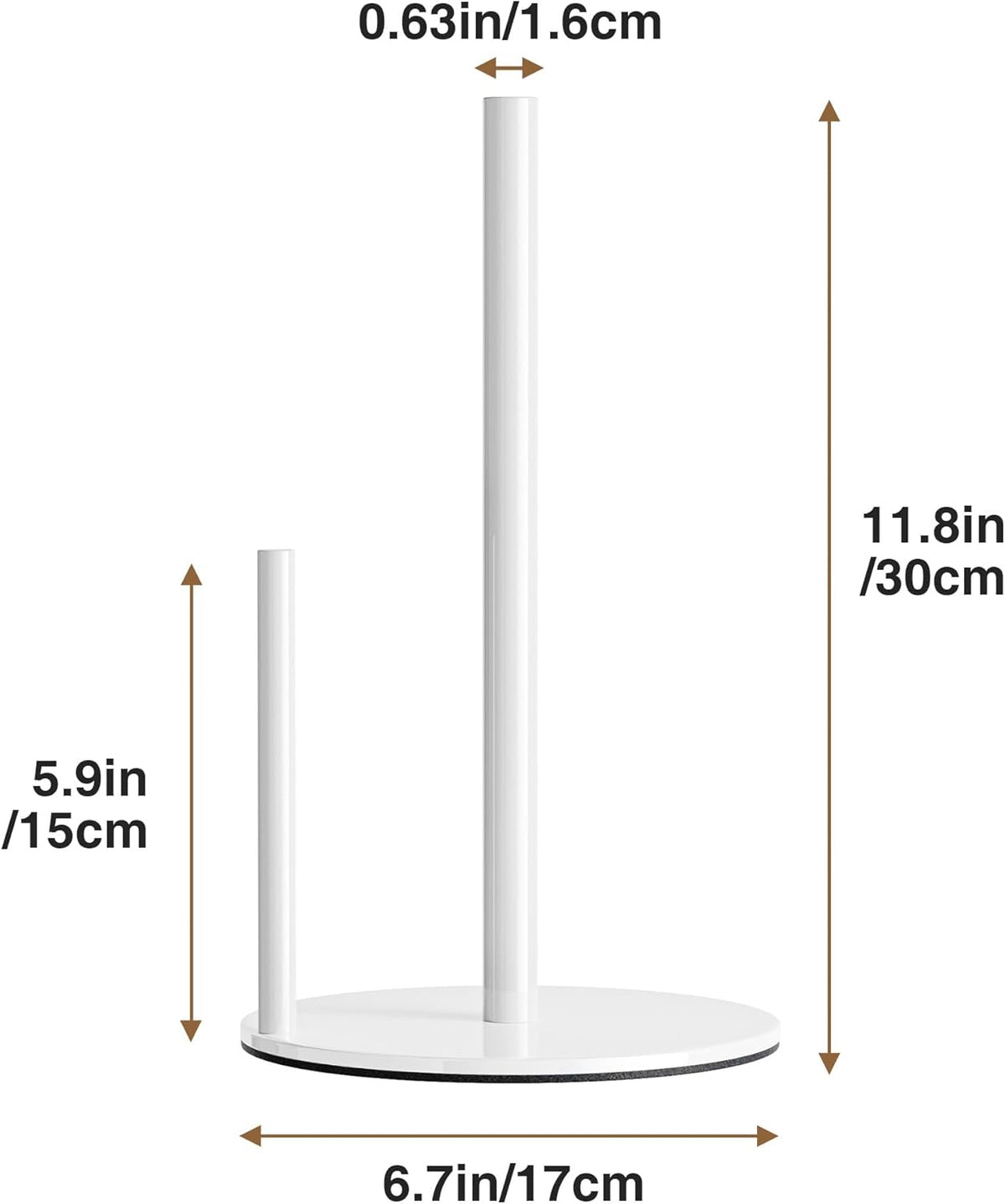 Paper Towel Holder White Kitchen Roll Holder, Paper Towel Holder for Kitchen
