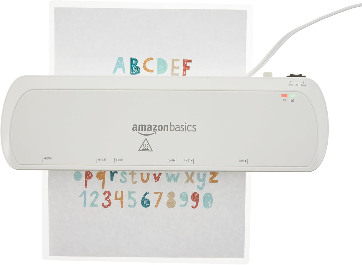 Amazon Basics Clear Thermal Laminating Plastic Paper Laminator Sheets, 9 x