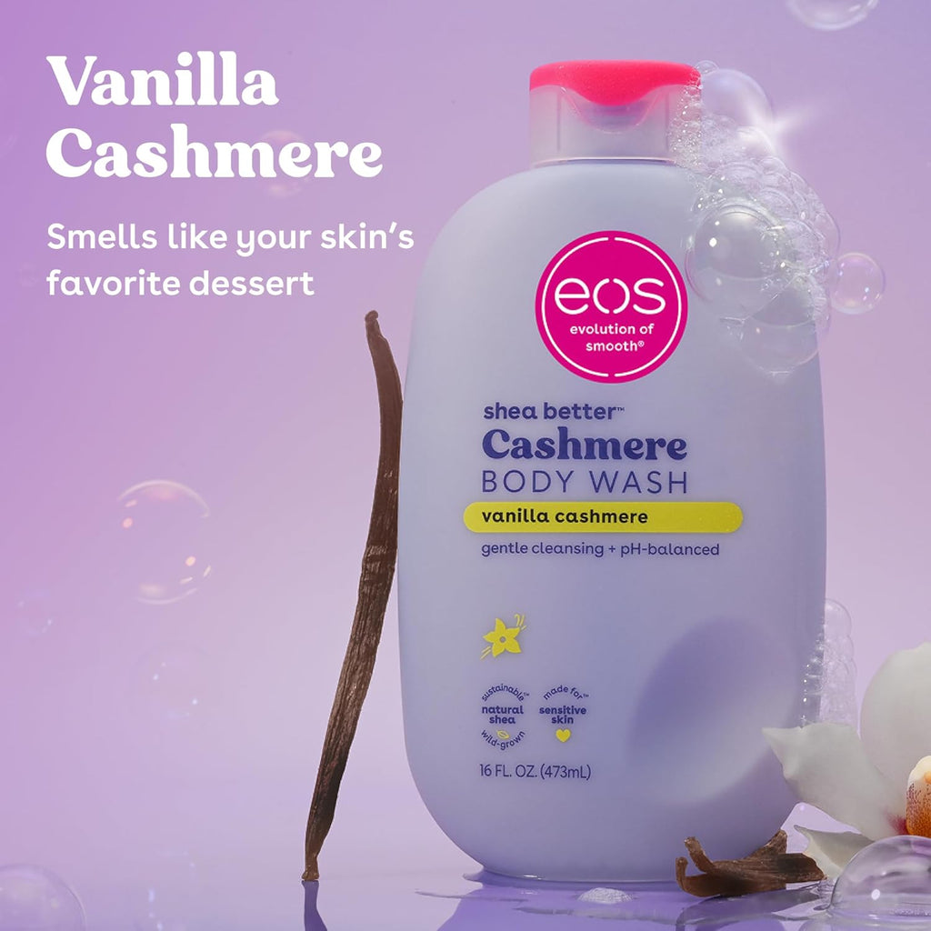 eos Body Wash, Vanilla, Moisturizing Creamy Gel Formula with Shea Butter