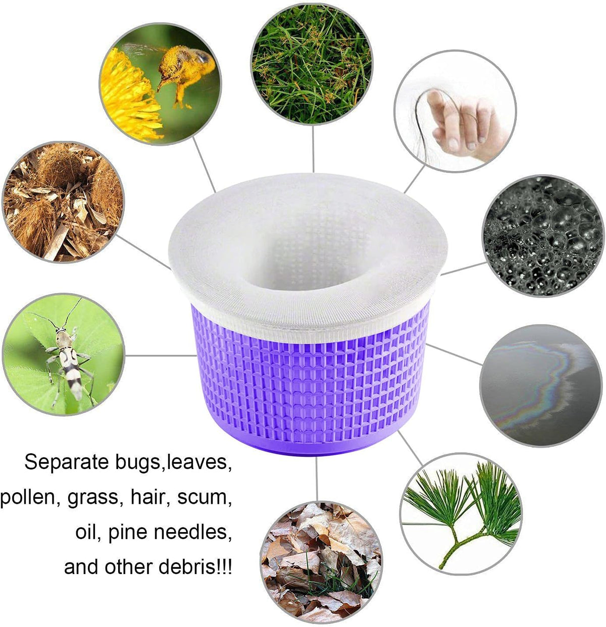 Coopache 30-Pack of Pool Skimmer Socks - Filters Baskets, Skimmers Cleans