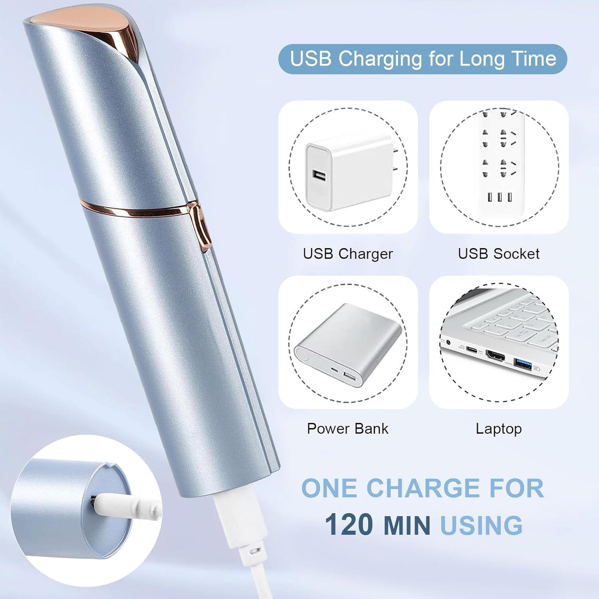 innobeaut Facial Hair Removal for Women, Electric Painless Facial Hair
