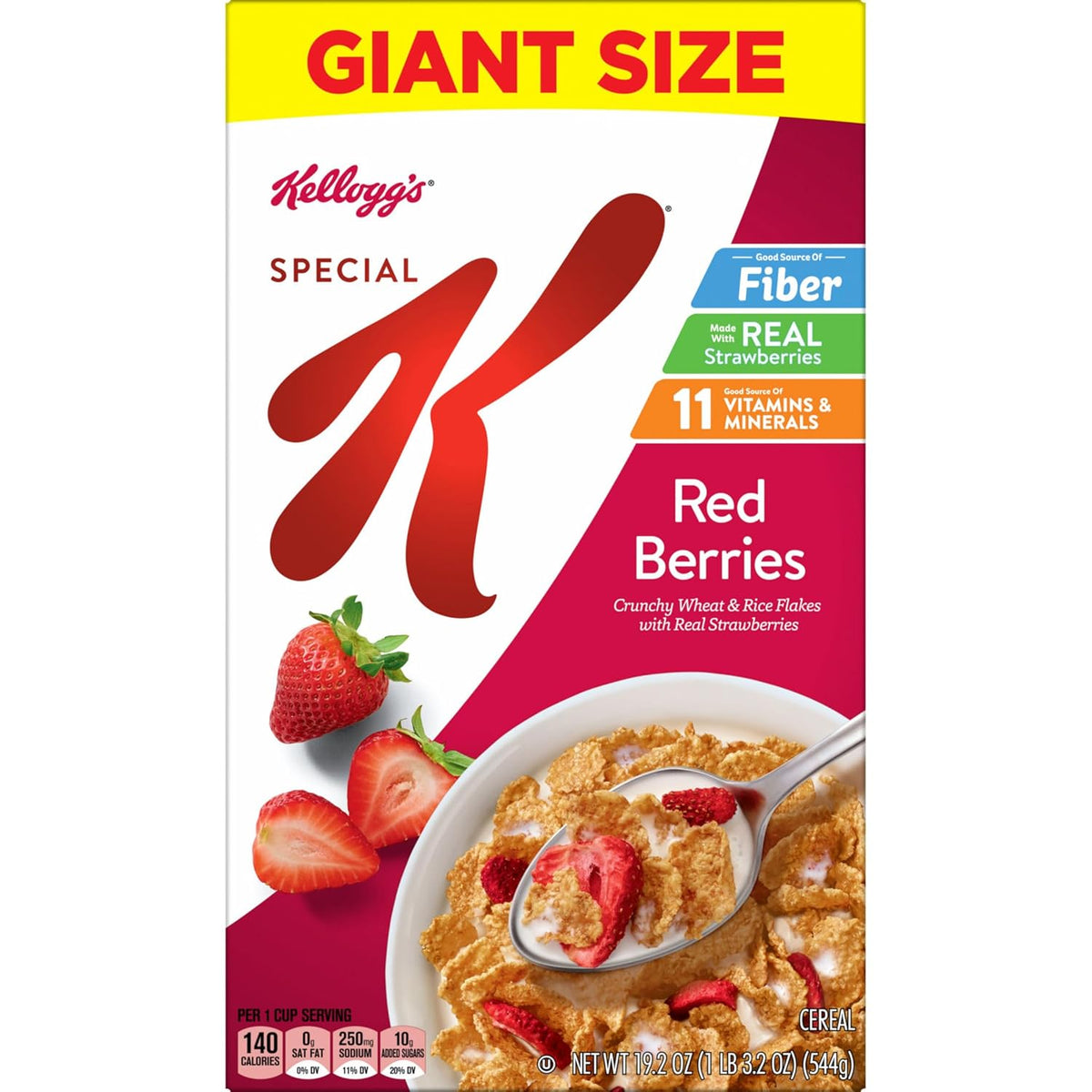 Kellogg's Special K Red Berries Breakfast Cereal, Good Source of Fiber, Giant