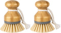 MR.SIGA Bamboo Palm Brush, Scrub Brush for Dishes Pots Pans Kitchen Sink