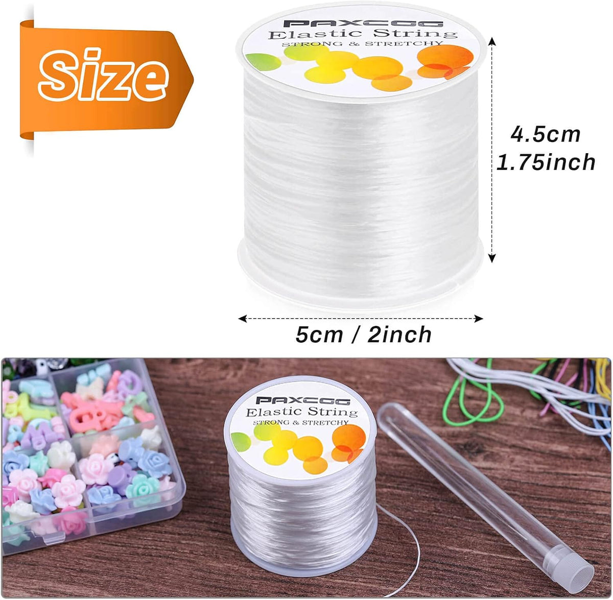 Paxcoo Elastic Bracelet String Cord Stretch Bead Cord for Jewelry Making and