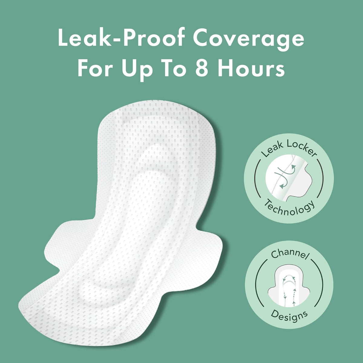 Rael Pads for Women, Organic Cotton Cover - Moderate Absorbency, Feminine