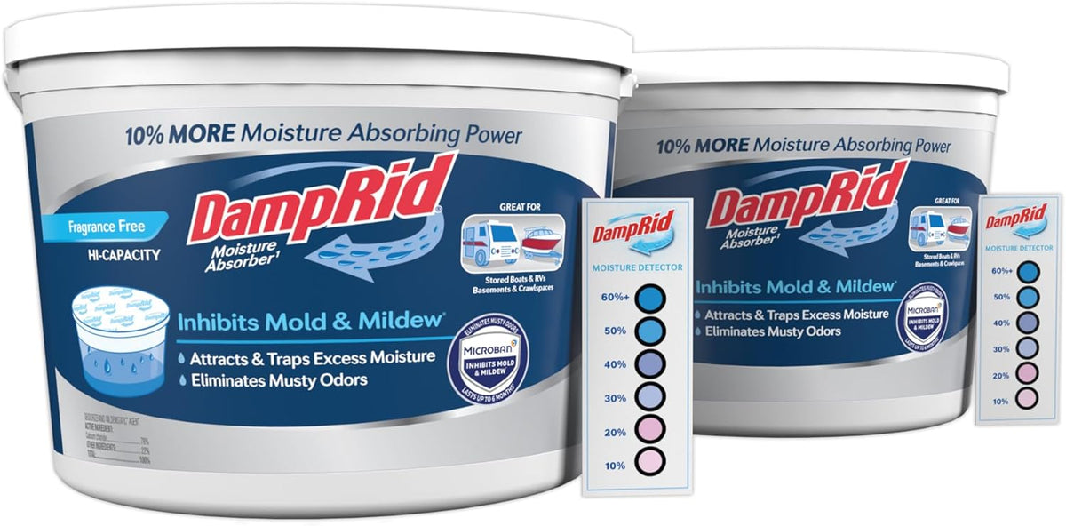 DampRid Hi-Capacity Moisture Absorber Bucket, Fragrance Free, 2 lb. 15.5 oz.