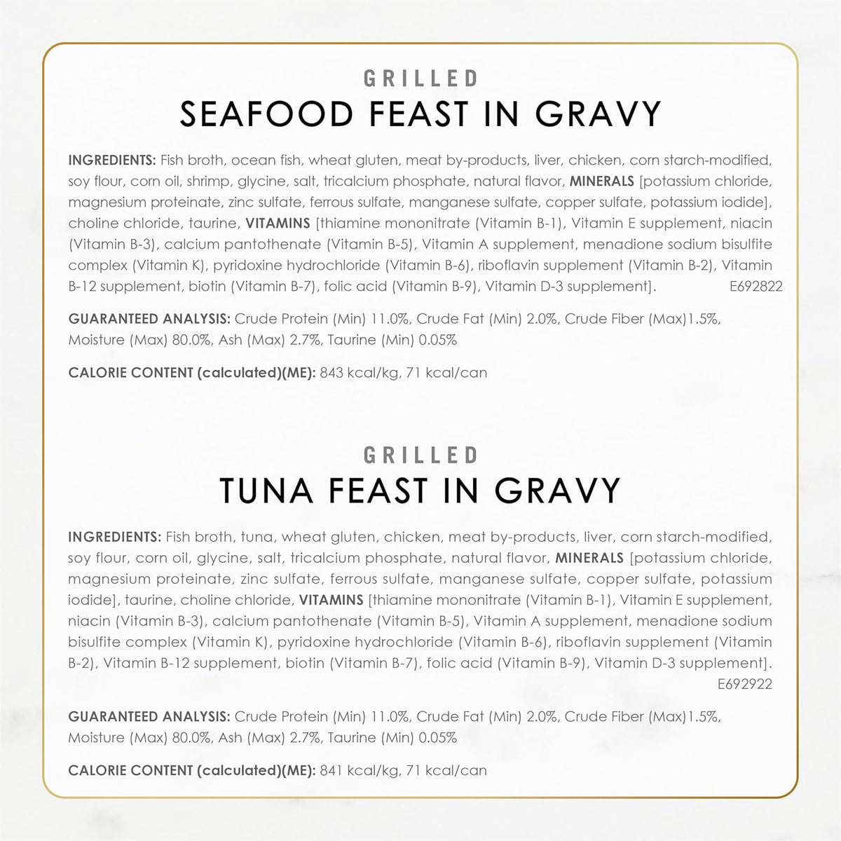 Purina Fancy Feast Grilled Wet Cat Food Seafood Collection in Wet Cat Food