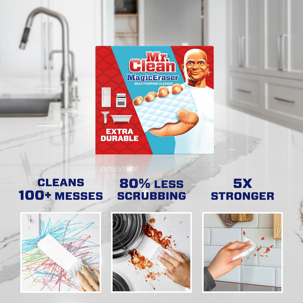 Mr. Clean Magic Eraser Sponge, All Purpose Cleaner, Cleaning Scrubber, Wall