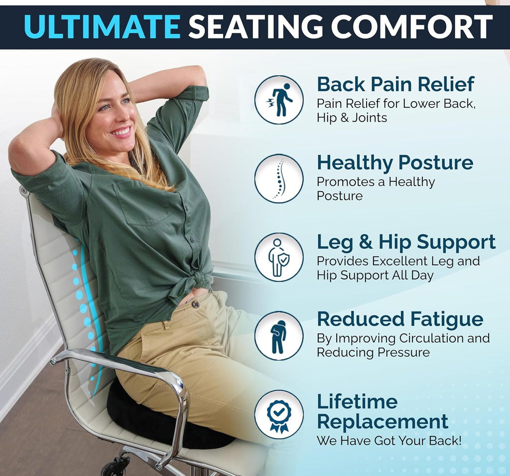 ComfiLife Premium Gel & Memory Foam Seat Cushion ‰ÛÒ Doctor Recommended