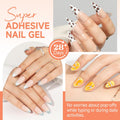 UNA GELLA Solid Nail Glue Gel 15ml Lamp Curing Needed Solid Soak Off U V/LED